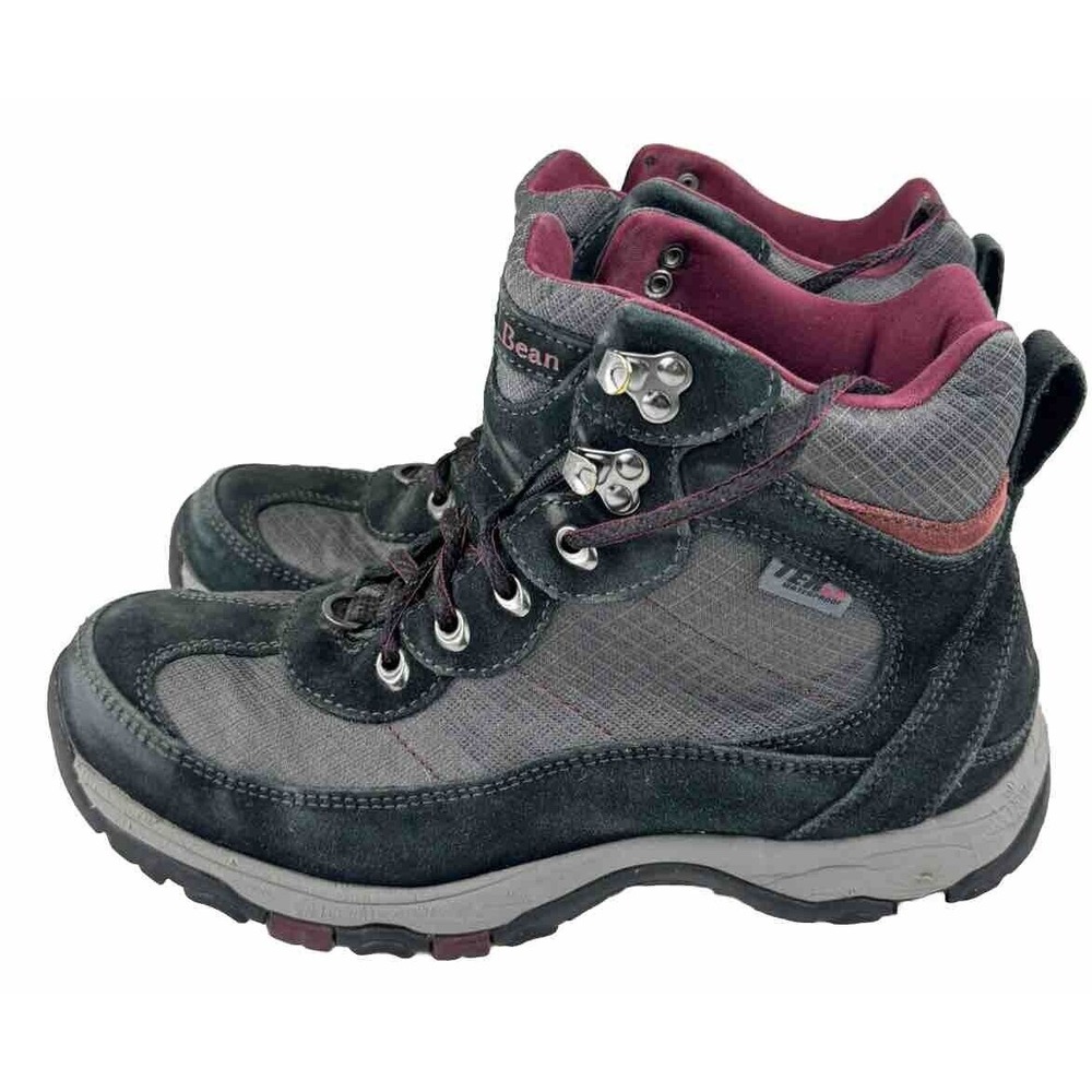 LL Bean Hiking Boots Women's Size 8M TEK Primaloft 200 g #296491‎ Black/Gray